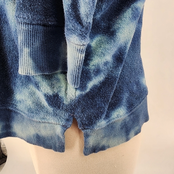 American Eagle Soft & Sexy Terry Pullover Sweatshirt Tie-dye Crew Neck Blue XL - Picture 4 of 10
